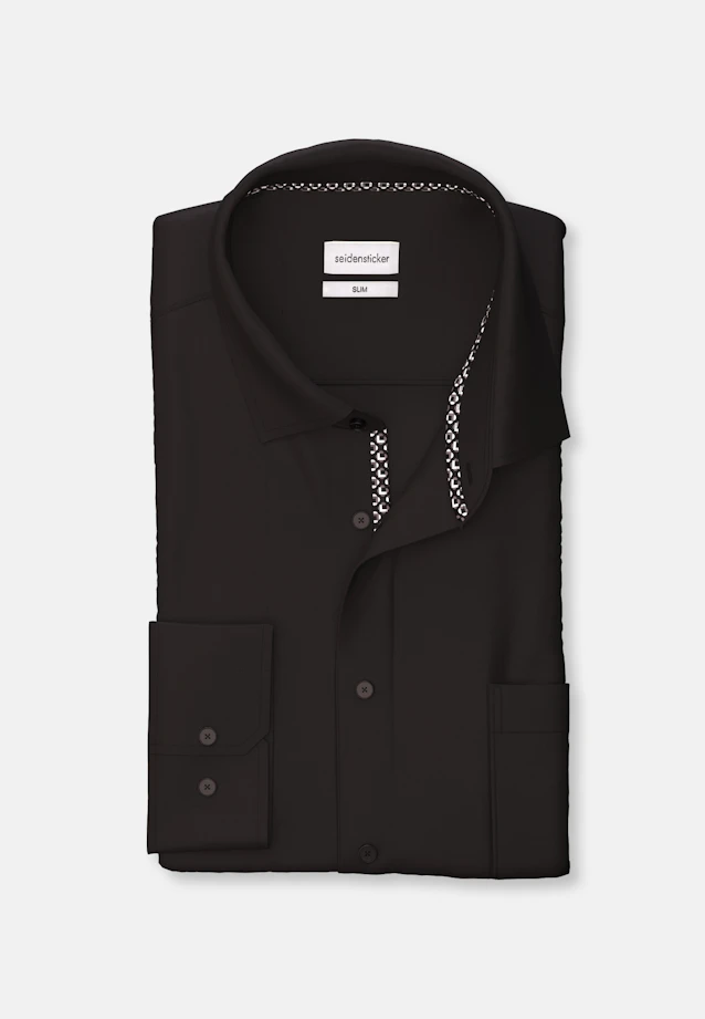 Slim Chemise d'affaires Uni in Noir |  Seidensticker Onlineshop