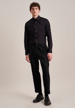 Non-iron Poplin Business Shirt in Slim with Kent-Collar in Black |  Seidensticker Onlineshop