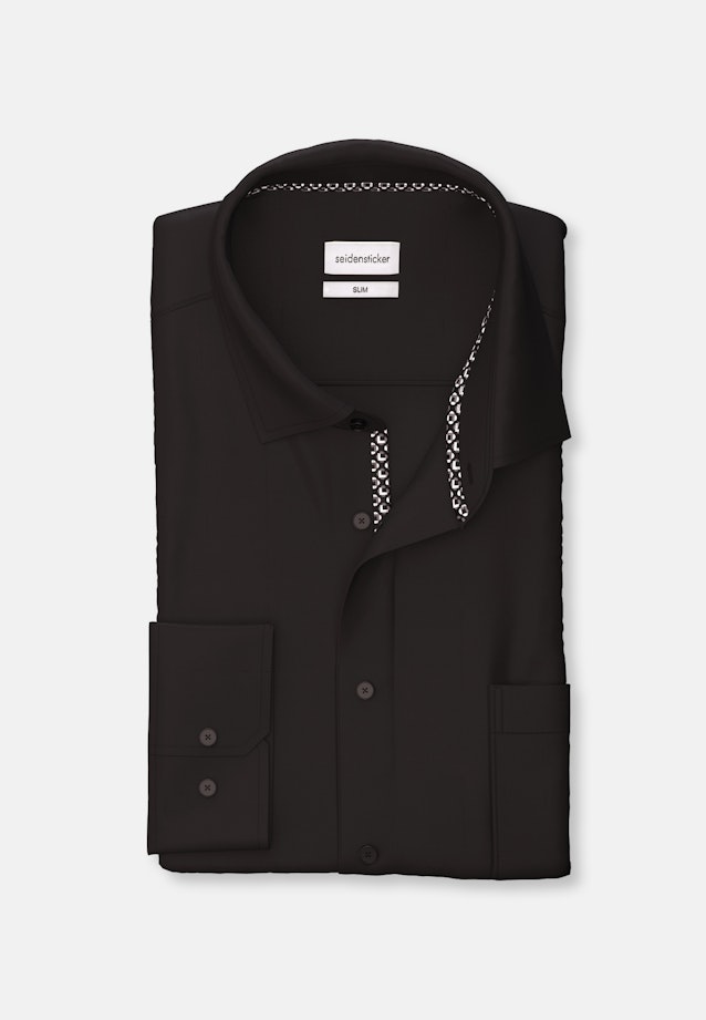 Slim Business Hemd Uni in Schwarz |  Seidensticker Onlineshop