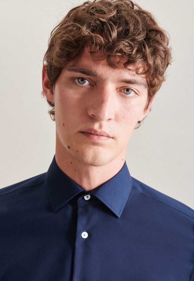 Slim Business Hemd Uni in Dunkelblau |  Seidensticker Onlineshop