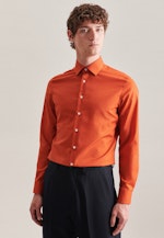 Non-iron Poplin Business Shirt in Slim with Kent-Collar in Orange |  Seidensticker Onlineshop