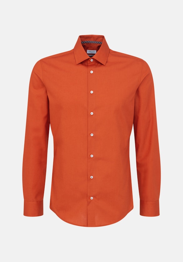 Non-iron Popeline Business overhemd in Slim with Kentkraag in Oranje |  Seidensticker Onlineshop