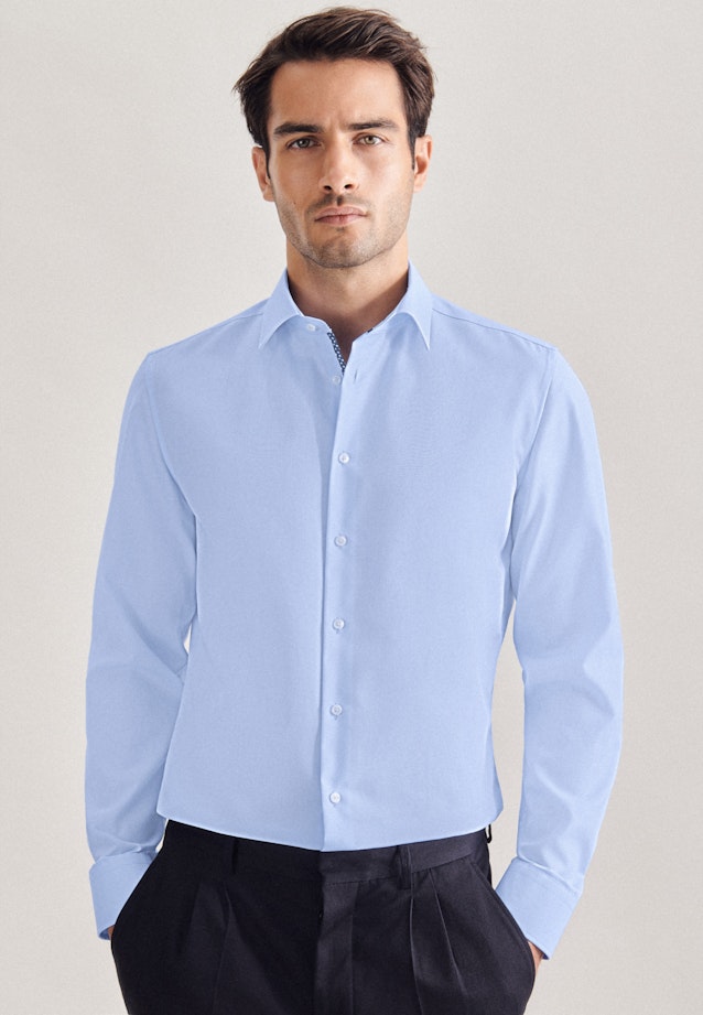 Slim Business shirt Uni in Medium Blue |  Seidensticker Onlineshop