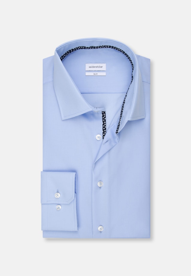 Slim Business shirt Uni in Medium Blue |  Seidensticker Onlineshop