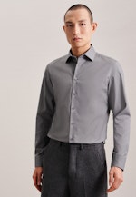 Chemise Business Slim Popeline Col Kent in Gris |  Seidensticker Onlineshop