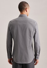 Chemise Business Slim Popeline Col Kent in Gris |  Seidensticker Onlineshop