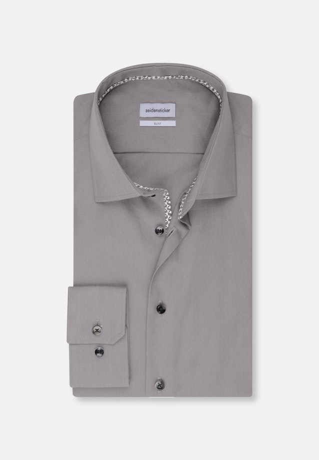 Slim Business Hemd Uni in Grau |  Seidensticker Onlineshop