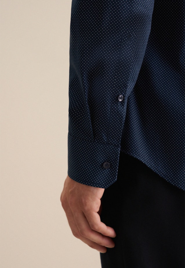 Business Shirt in Slim with Kent-Collar in Dark Blue |  Seidensticker Onlineshop