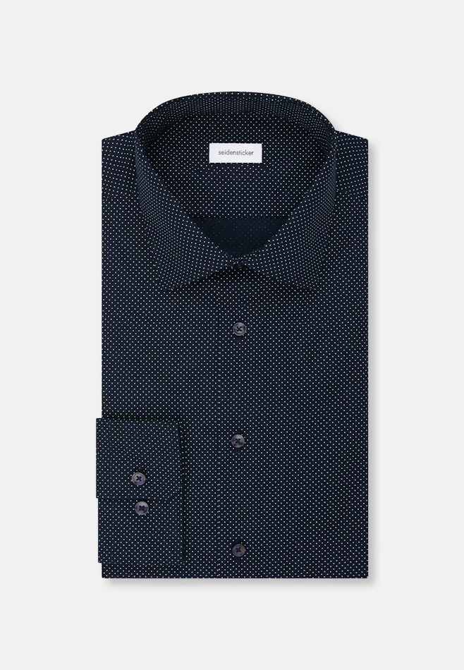Slim Chemise d'affaires A Pois dans Bleu Foncé | Boutique en ligne Seidensticker