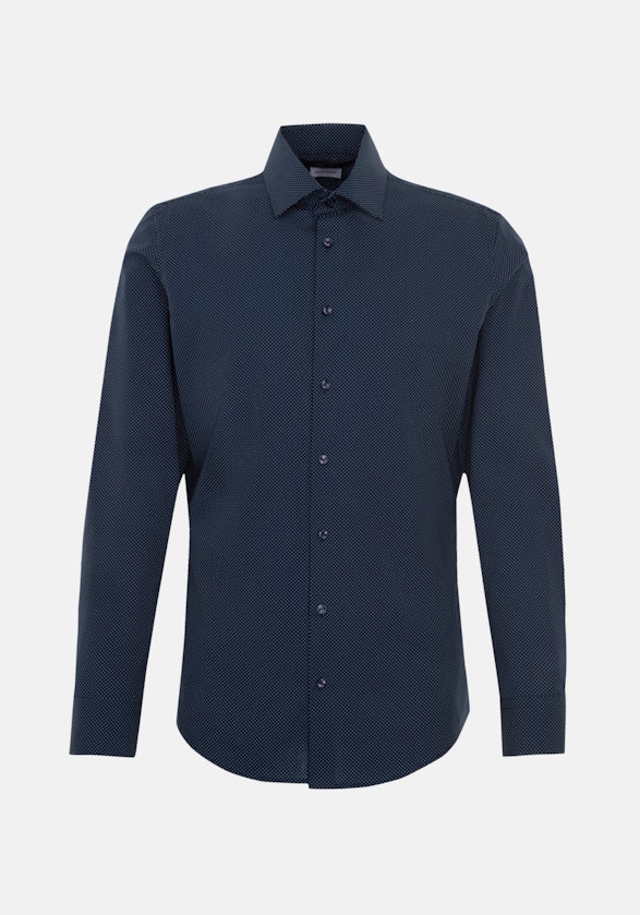 Business Shirt in Slim with Kent-Collar in Dark Blue | Seidensticker Onlineshop