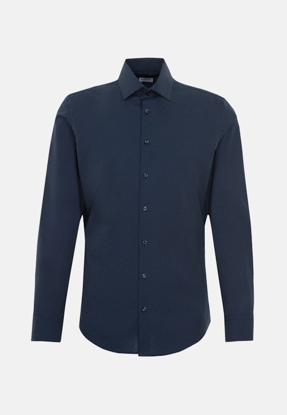 Business Shirt in Slim with Kent-Collar in Dark Blue |  Seidensticker Onlineshop