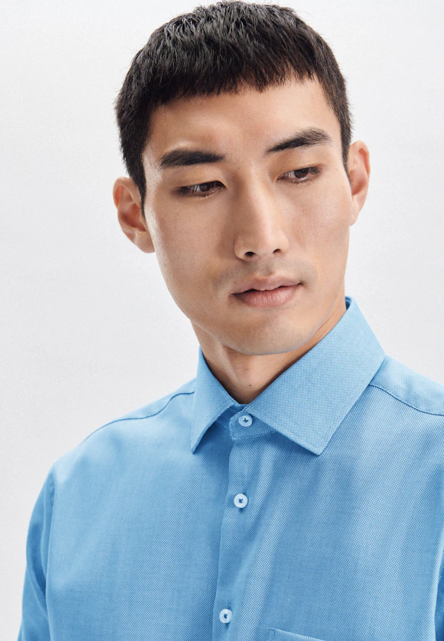 Regular Chemise d'affaires Uni in Turquoise |  Seidensticker Onlineshop