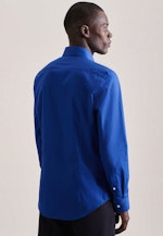 Chemise Business Slim Popeline Col Kent in Bleu Moyen |  Seidensticker Onlineshop