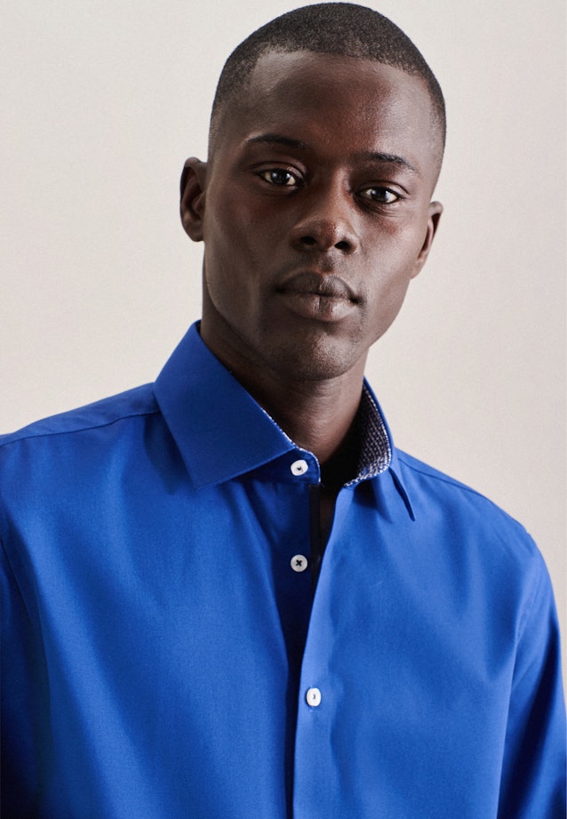 Slim Business shirt Uni in Medium Blue |  Seidensticker Onlineshop