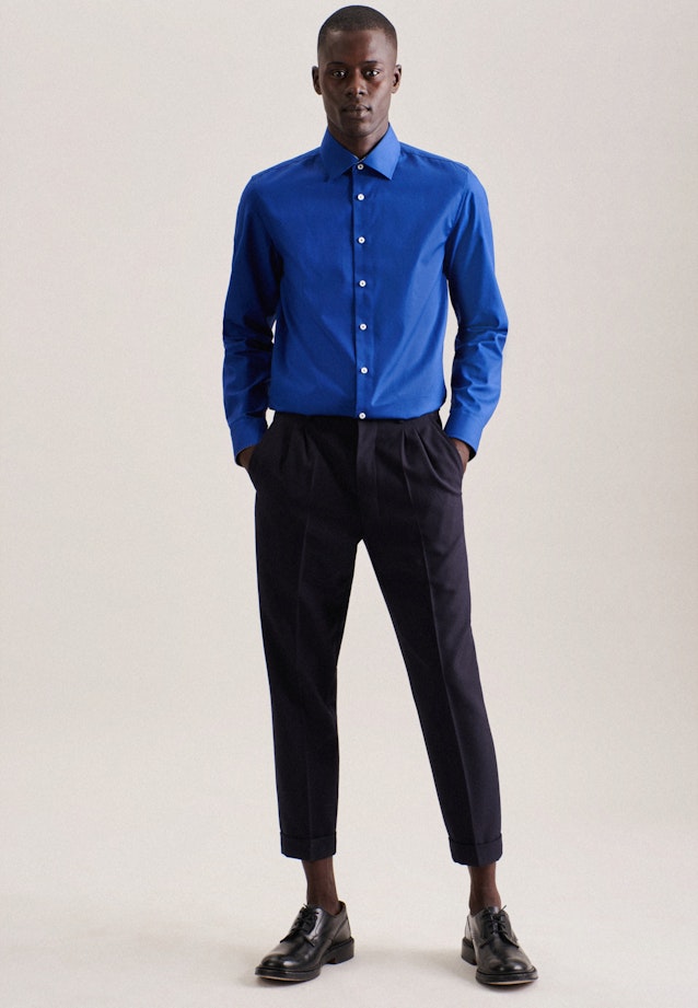 Slim Business shirt Uni in Medium Blue |  Seidensticker Onlineshop