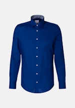 Chemise Business Slim Popeline Col Kent in Bleu Moyen |  Seidensticker Onlineshop