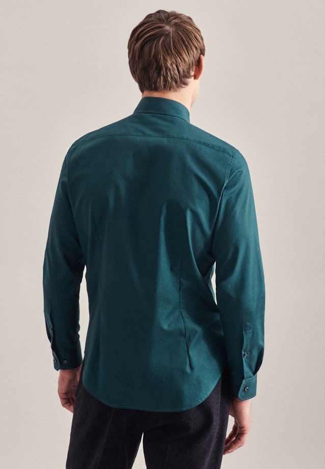 Chemise Business Slim Popeline Col Kent in Vert |  Seidensticker Onlineshop