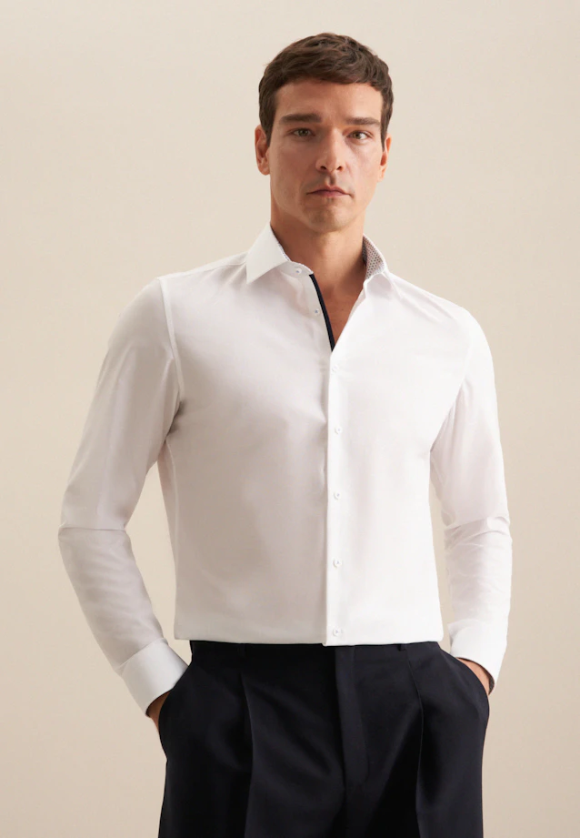 Slim Business Hemd Uni in Weiß |  Seidensticker Onlineshop