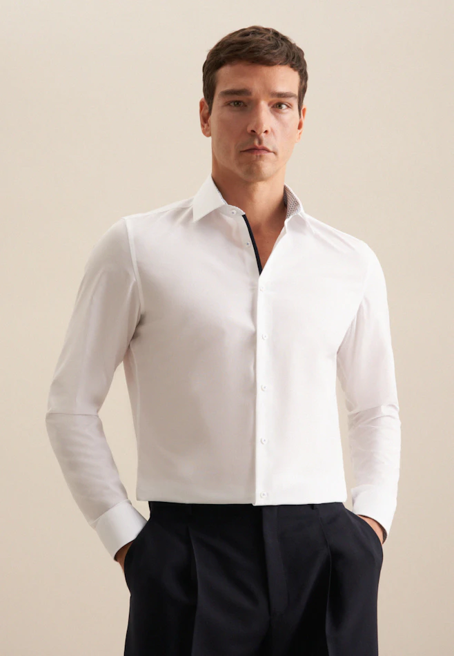 Slim Business Hemd Uni in Weiß | Seidensticker Onlineshop