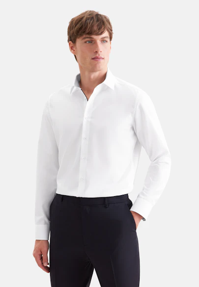 Slim Business Hemd Uni in Weiß |  Seidensticker Onlineshop