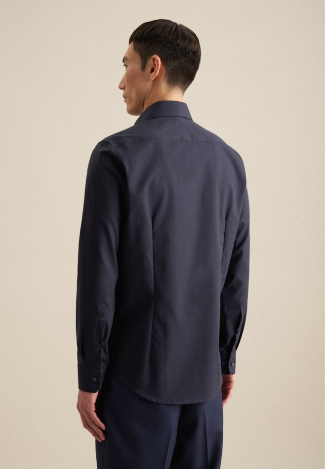 Slim Business Hemd Uni in Dunkelblau | Seidensticker Onlineshop