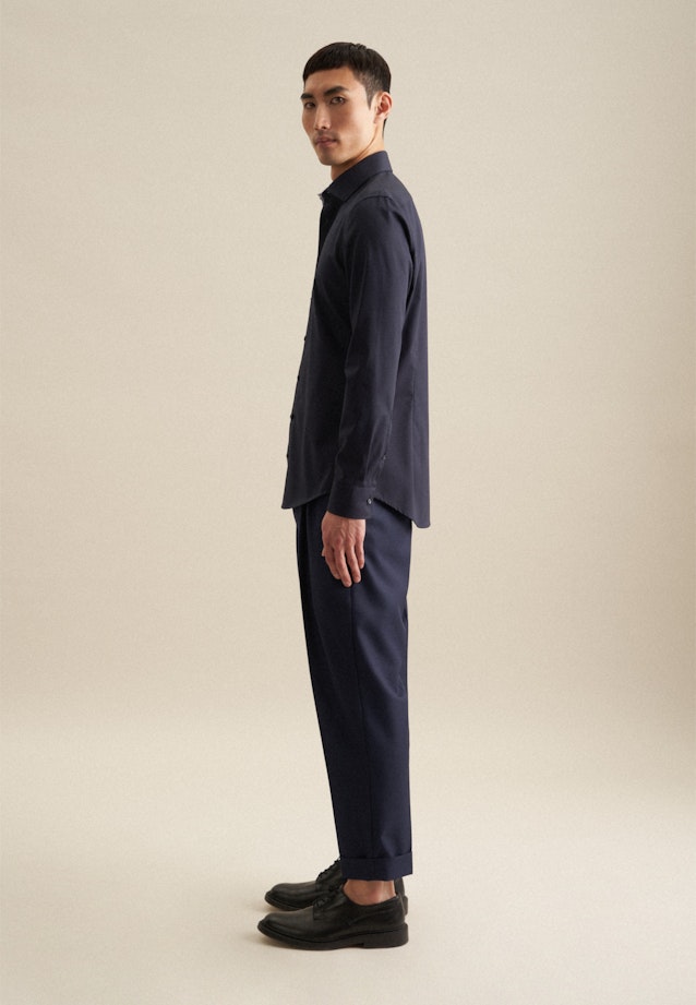 Slim Business Hemd Uni in Dunkelblau |  Seidensticker Onlineshop