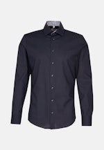 Chemise Business Slim Popeline Col Kent in Bleu Foncé |  Seidensticker Onlineshop