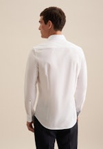 Chemise Business Slim Popeline Col Kent in Blanc |  Seidensticker Onlineshop