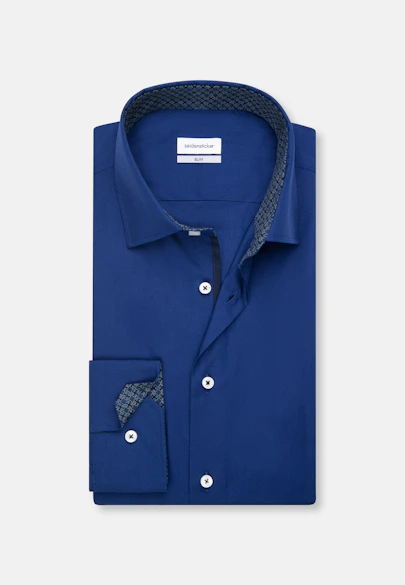 Slim Business Hemd Uni in Dunkelblau |  Seidensticker Onlineshop