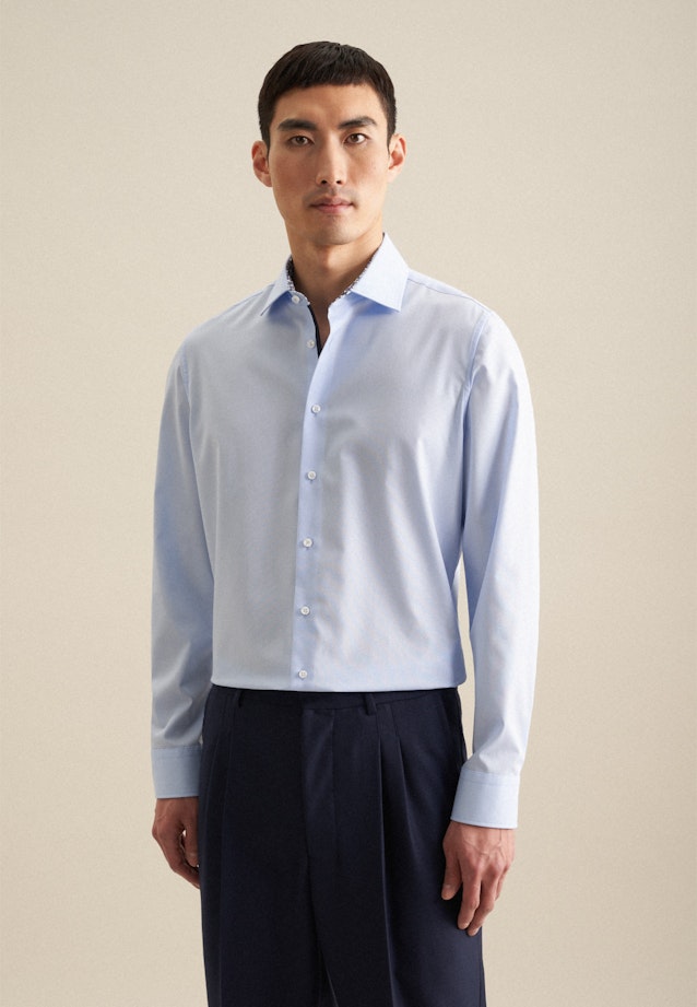 Slim Business Hemd Uni in Mittelblau |  Seidensticker Onlineshop