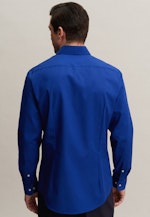 Chemise Business Shaped Popeline Col Kent in Bleu Moyen |  Seidensticker Onlineshop