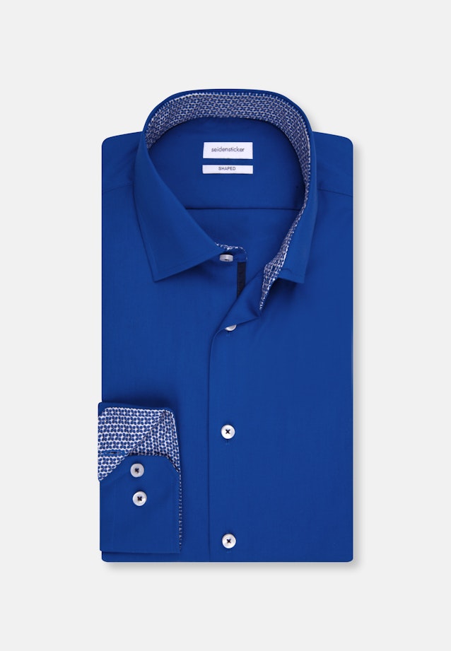 Shaped Business shirt Uni in Medium Blue |  Seidensticker Onlineshop