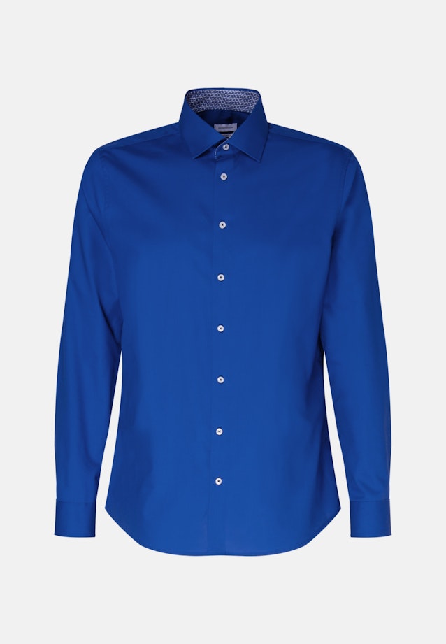 Chemise Business Shaped Popeline Col Kent in Bleu Moyen |  Seidensticker Onlineshop