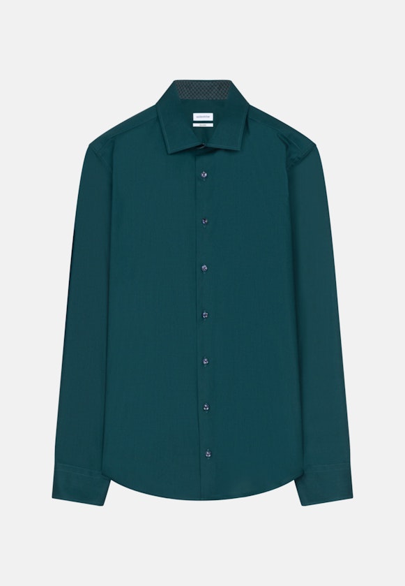 Non-iron Poplin Business Shirt in Shaped with Kent-Collar in Green |  Seidensticker Onlineshop