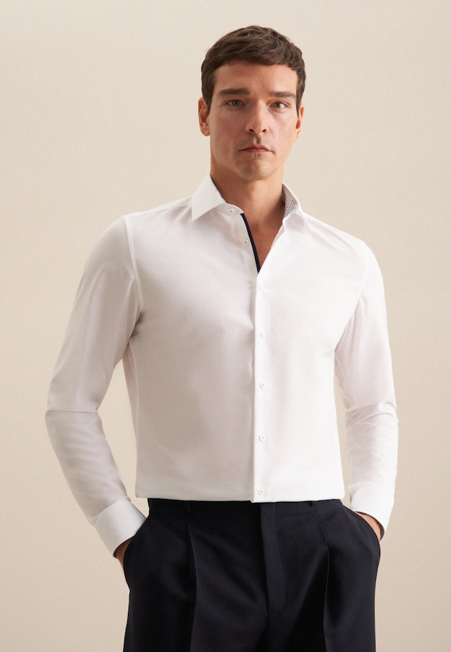 Shaped Business shirt Uni in White |  Seidensticker Onlineshop