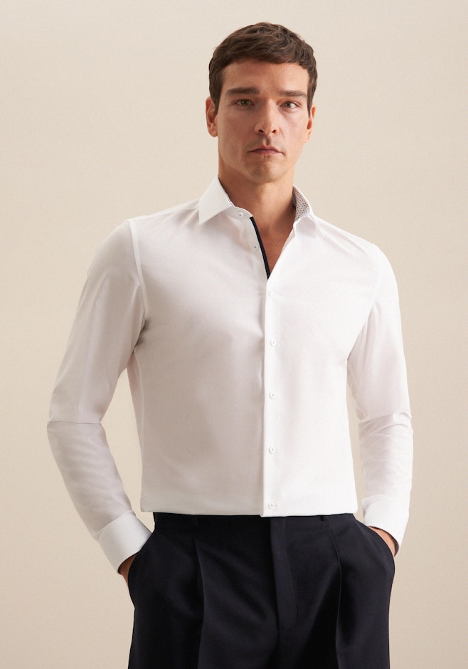 Shaped Business Hemd Uni in Weiß | Seidensticker Onlineshop