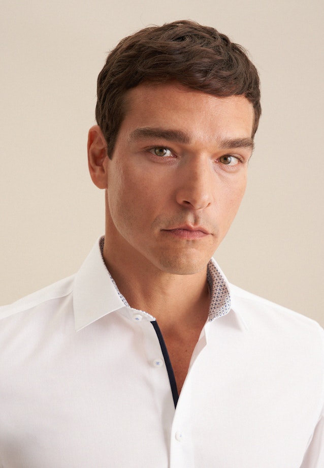 Shaped Business shirt Uni in White |  Seidensticker Onlineshop