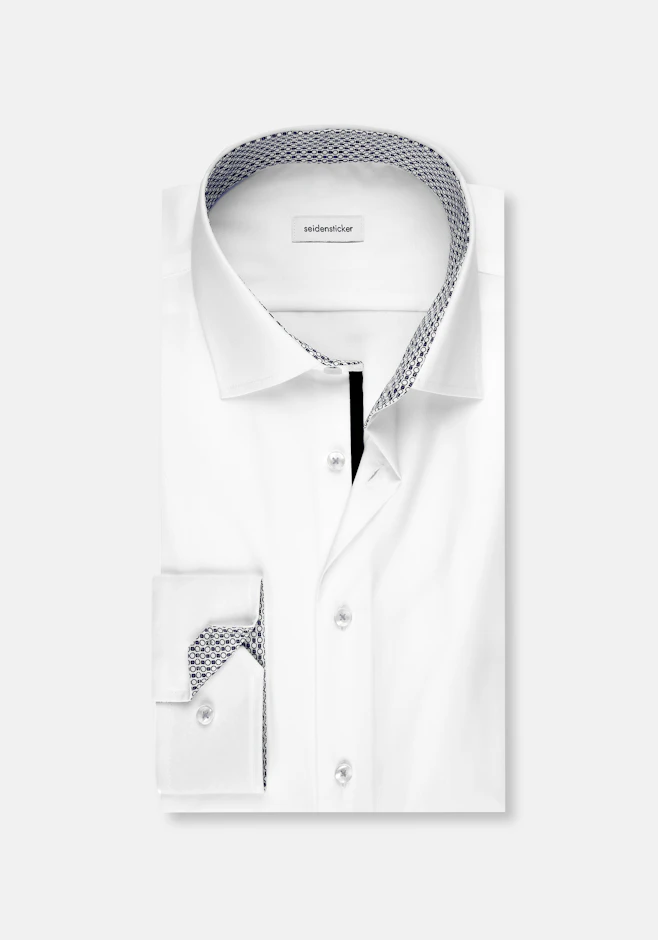 Shaped Chemise d'affaires Uni dans Blanc | Boutique en ligne Seidensticker