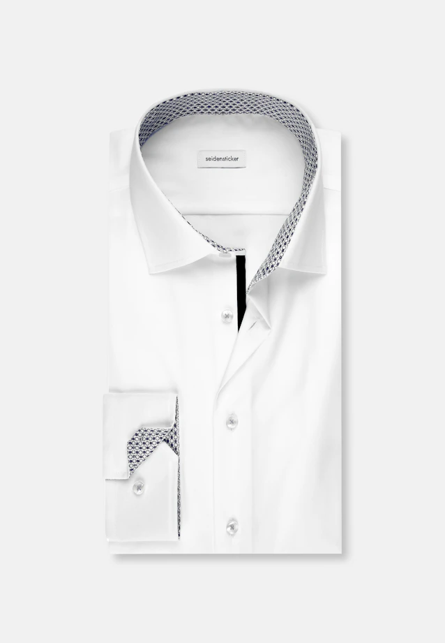 Shaped Business Hemd Uni in Weiß |  Seidensticker Onlineshop