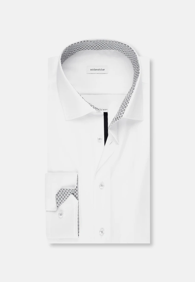 Shaped Business shirt Uni in White | Seidensticker online shop