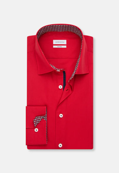 Shaped Business shirt Uni in Red |  Seidensticker Onlineshop