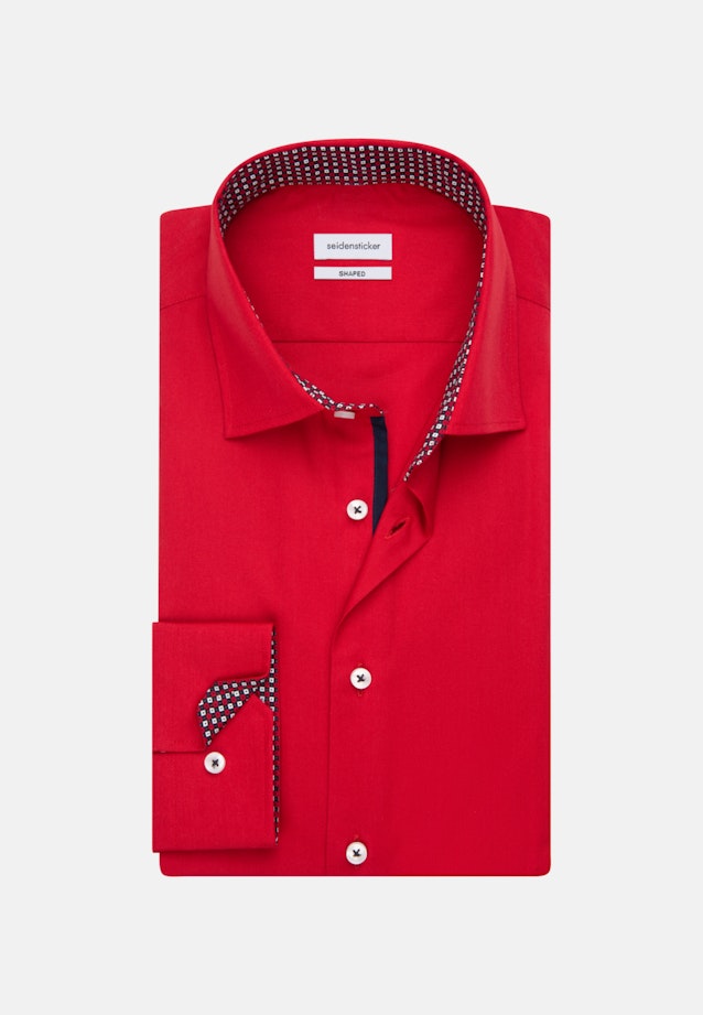 Non-iron Poplin Business Shirt in Shaped with Kent-Collar in Red |  Seidensticker Onlineshop