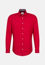 Non-iron Poplin Business Shirt in Shaped with Kent-Collar in Red |  Seidensticker Onlineshop