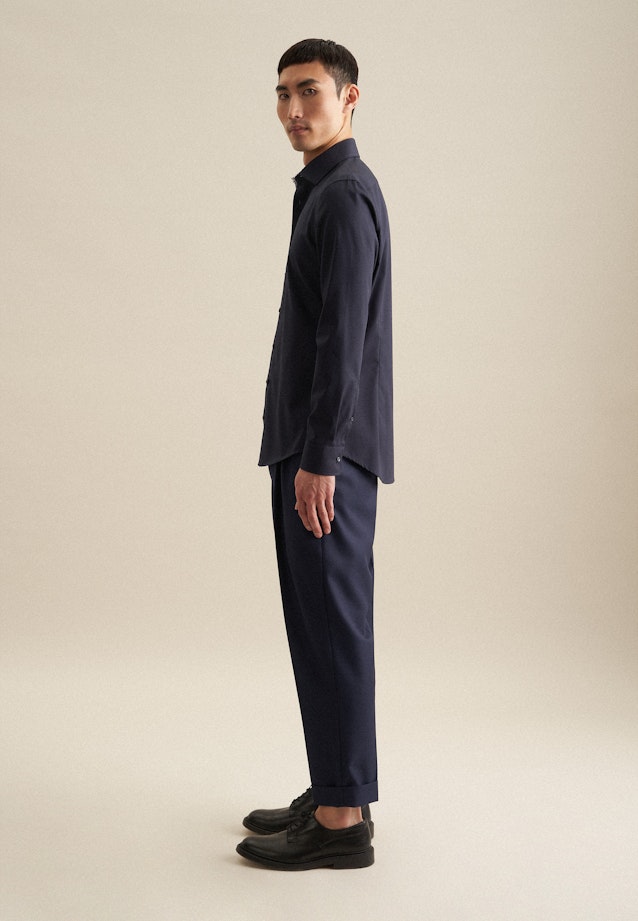 Shaped Business shirt Uni in Dark blue |  Seidensticker Onlineshop