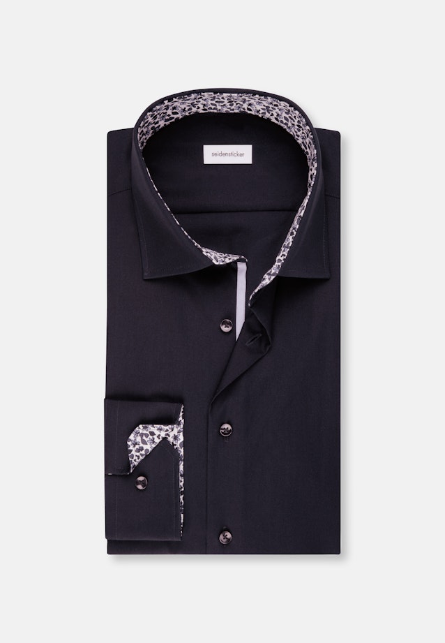 Shaped Business shirt Uni in Dark blue |  Seidensticker Onlineshop