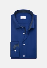 Non-iron Poplin Business Shirt in Shaped with Kent-Collar in Dark Blue |  Seidensticker Onlineshop