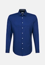 Non-iron Poplin Business Shirt in Shaped with Kent-Collar in Dark Blue |  Seidensticker Onlineshop