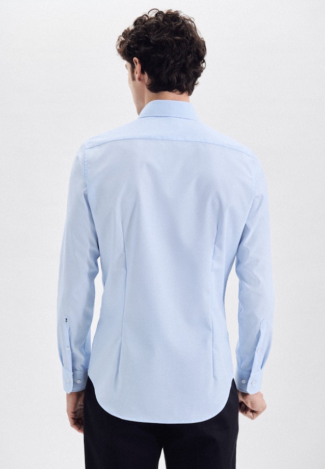 Non-iron Popeline Business overhemd in Shaped with Kentkraag in Middelmatig blauw |  Seidensticker Onlineshop