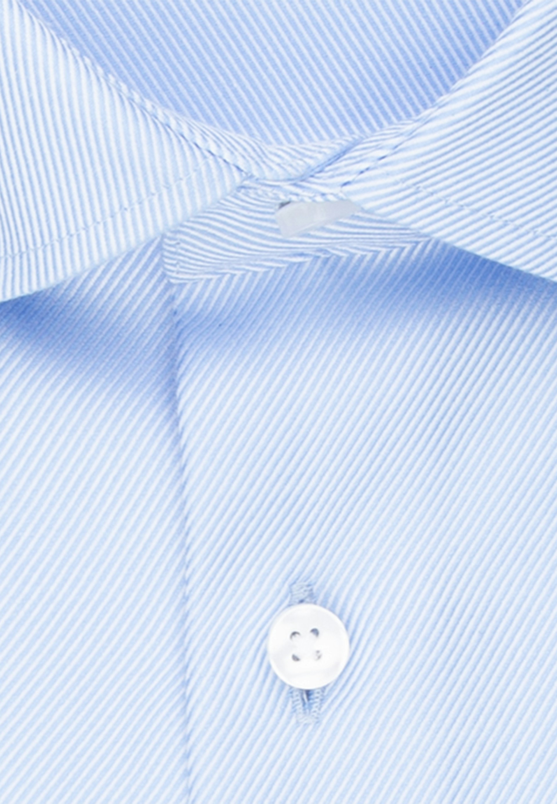 Men Easy-iron Twill Business Shirt in Slim with Kent-Collar light blue