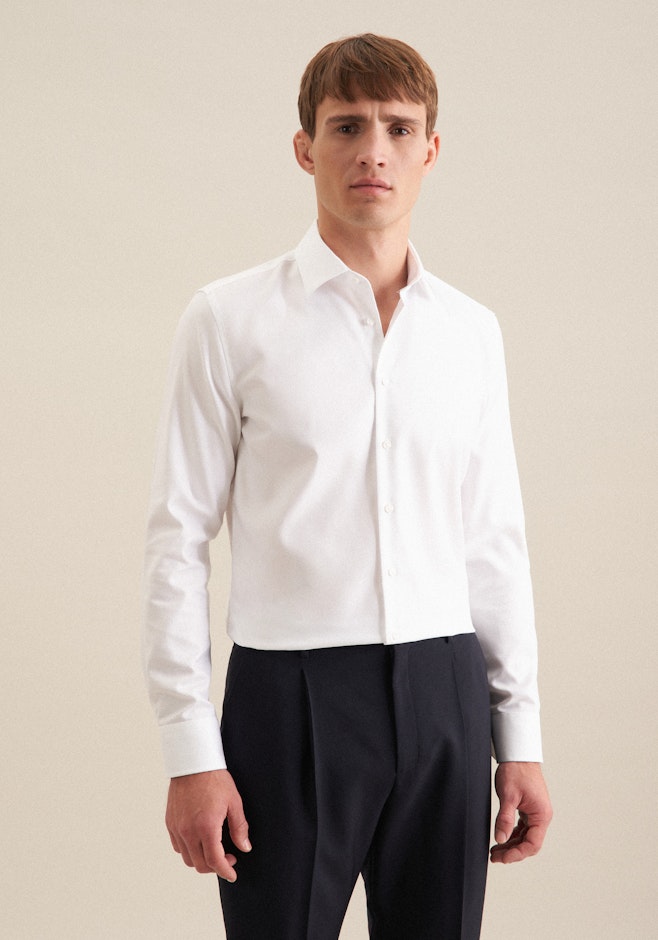 Shaped Business shirt Uni in White | Seidensticker online shop